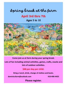 Dominic Farm Spring break at the farm 2023 April