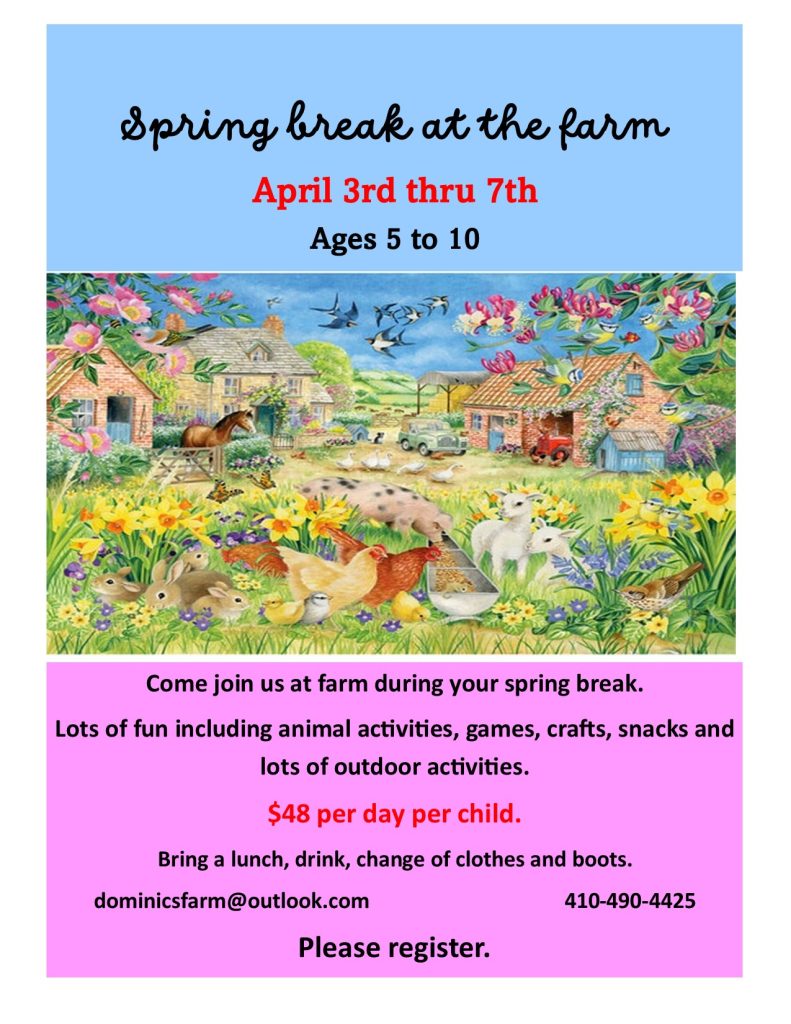 Dominic Farm Spring break at the farm 2023 April