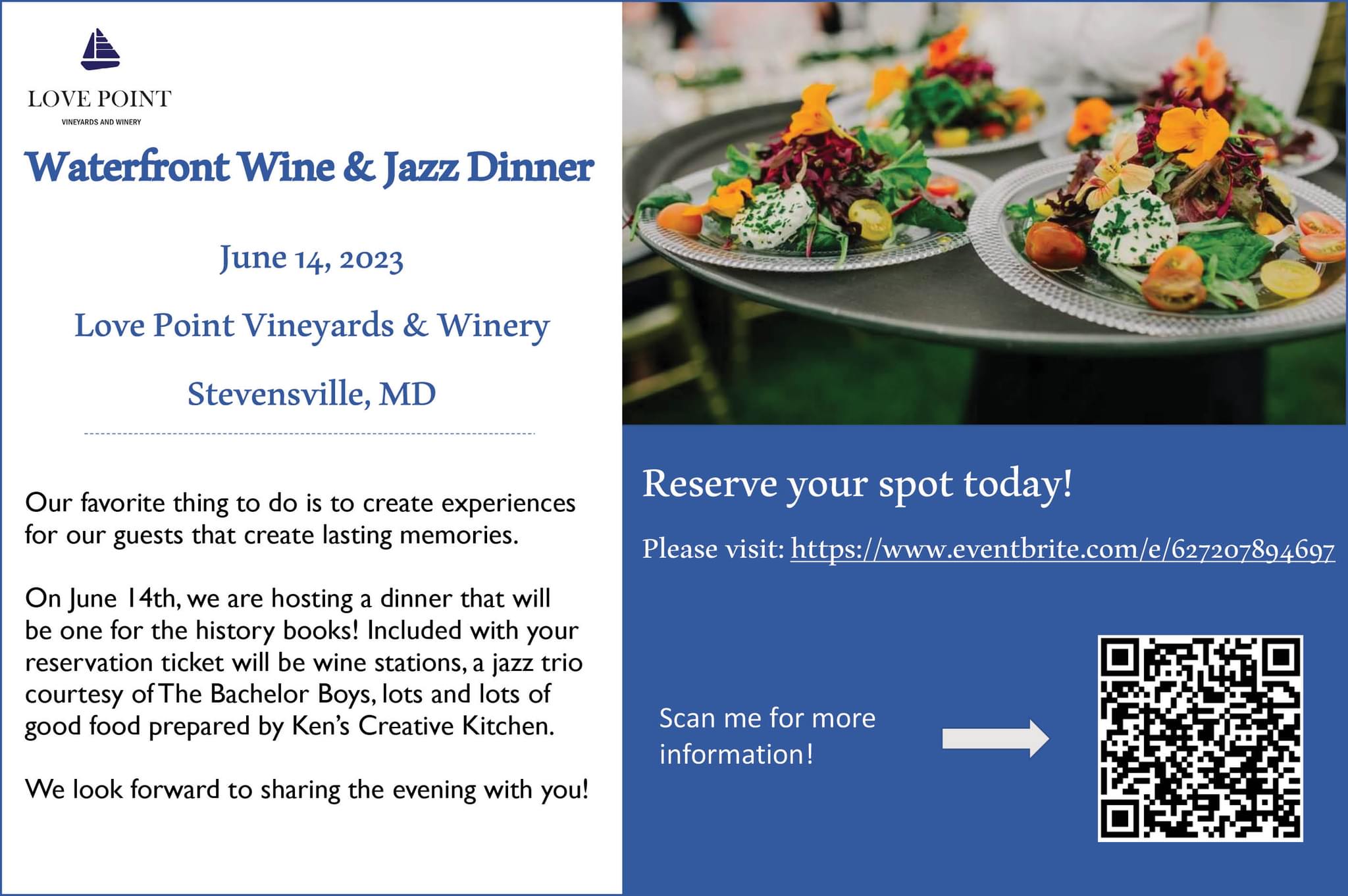 Waterfront Wine and Jazz Dinner