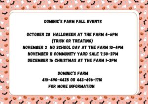 Dominic's Farm - Fall Dates Halloween