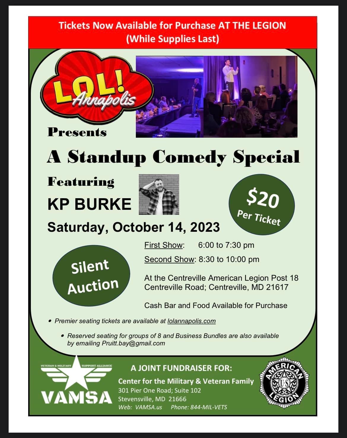 A Standup comedy Special featuring Kip Burke