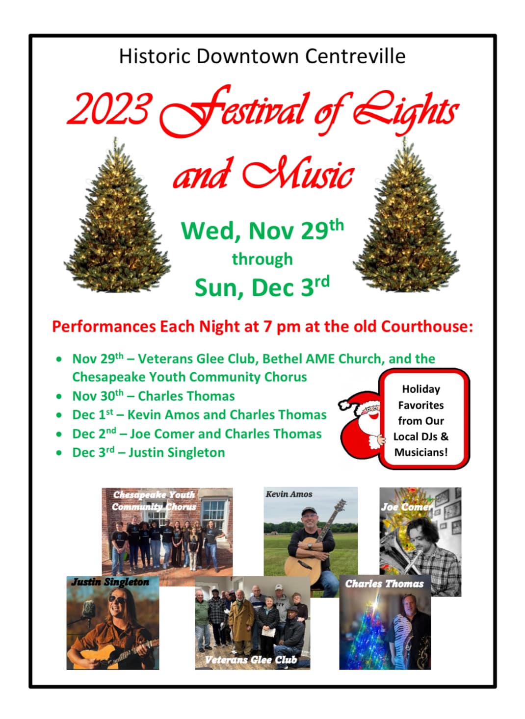 Festival of Lights and Music Historic Downtown Centreville